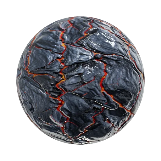 hyperrealistic cracked lava