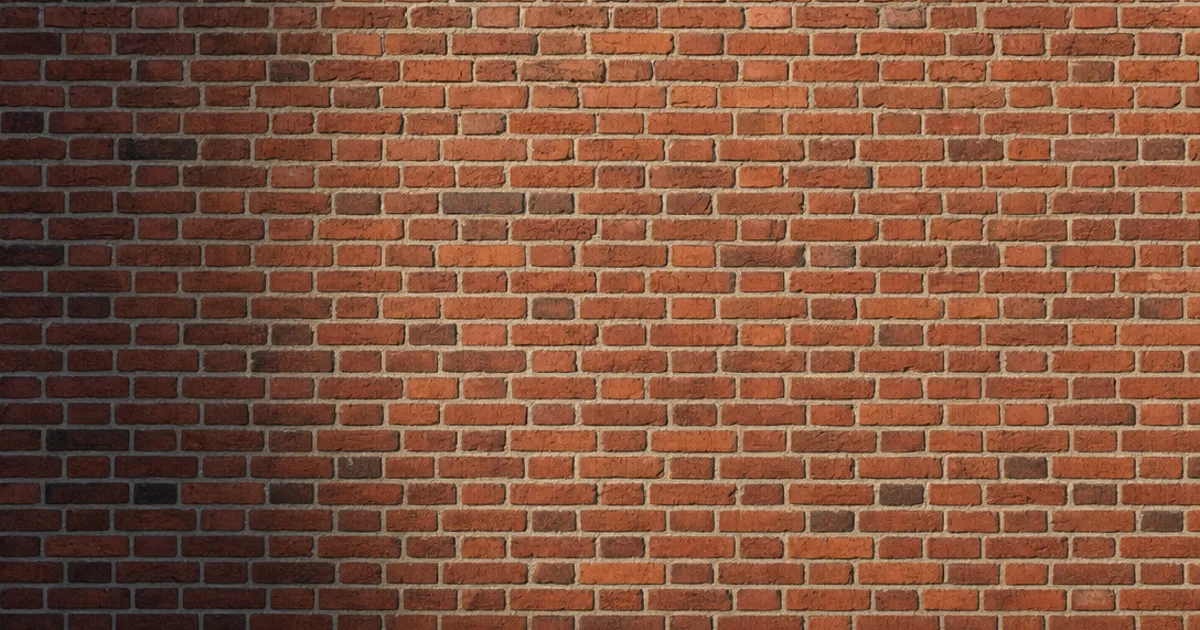 Photorealistic 3D render of a red brick wall in running-bond pattern with realistic mortar joints, tiled seamlessly with subtle colour variation and no visible repeating bricks